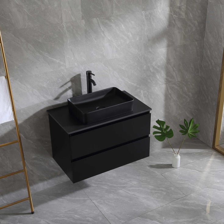 Bathlife Extas møbelpakke, med servant, 80x46,5x50 cm, sort