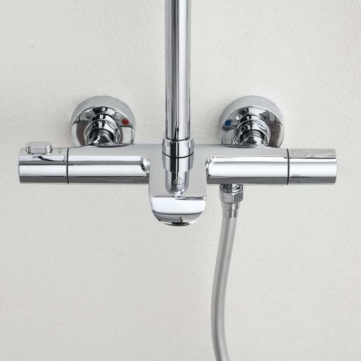 Bathlife Brusa badekarbatteri med dusjsett, krom