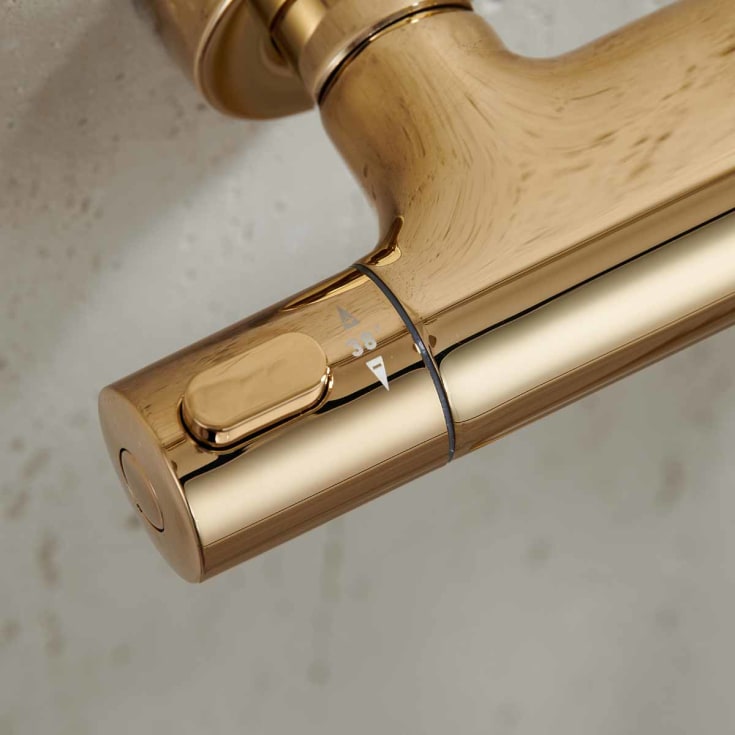 Bathlife Dagg badekarbatteri med dusjsett, messing pvd