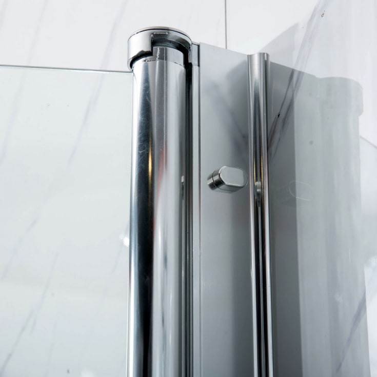 Bathlife Mitt dusjhjørne, 92x77,5 cm, klart glass, aluminium profil