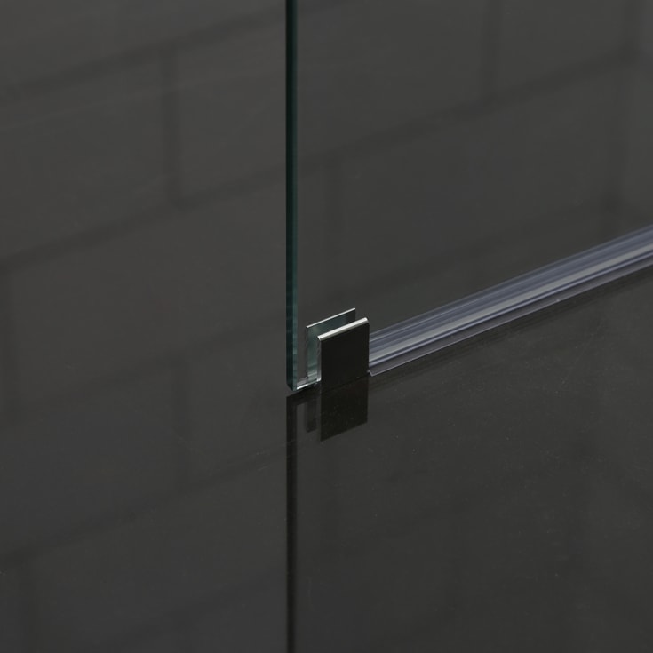 Bathlife Allsidig dusjhjørne 90x70 cm, klart glass, satin profil