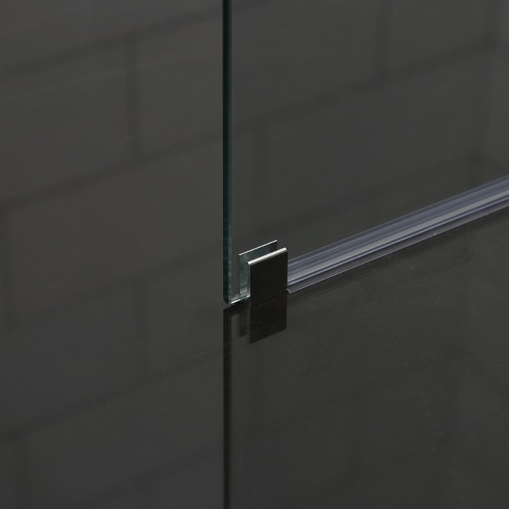 Bathlife Allsidig dusjnisje, 70x100 cm, klart glass, sølv profil