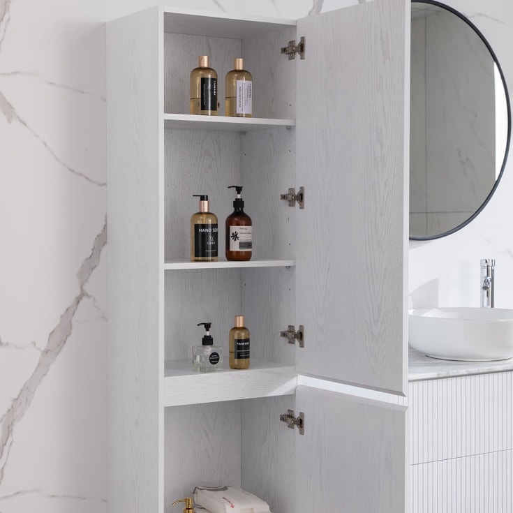 Bathlife Förtjust sideskap, 45x150 cm, hvit eik