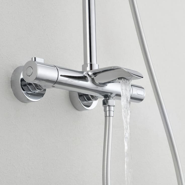 Bathlife Brusa badekarbatteri med dusjsett, krom