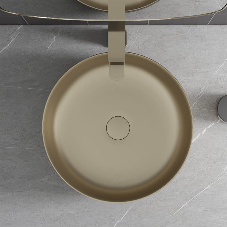 Bathlife Klenod toppmontert servant, Ø40,6 cm, børstet gull
