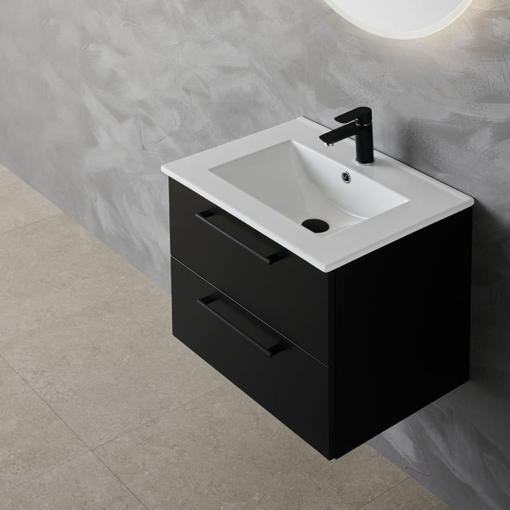 Bathlife Lust møbelpakke, med servant, 61x46,5x48 cm, sort