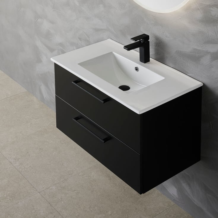 Bathlife Lust møbelpakke, med servant, 81x46,5x48 cm, sort