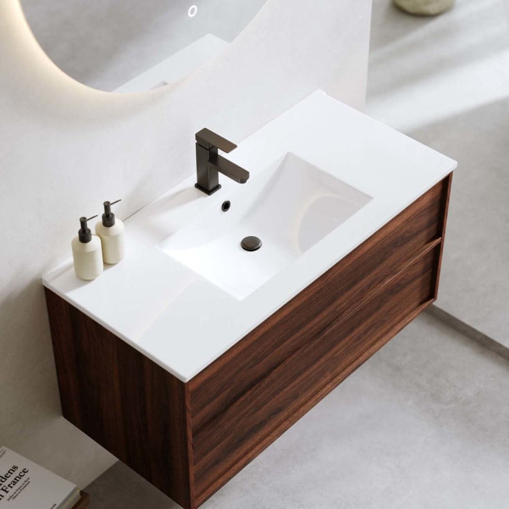 Bathlife Charm møbelpakke, med servant, 101x46,5x52 cm, valnøtt