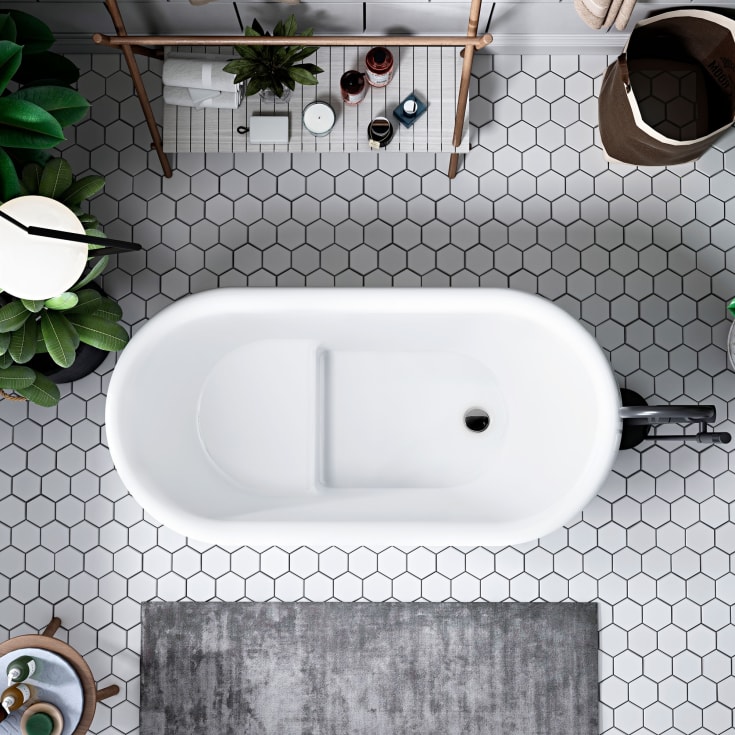 Bathlife Ideal badekar, 130x65 cm, hvit