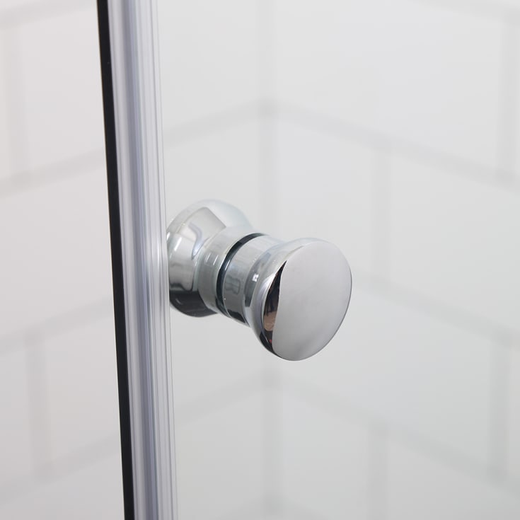 Bathlife Allsidig dusjdør, 90 cm, klart glass, krom profil