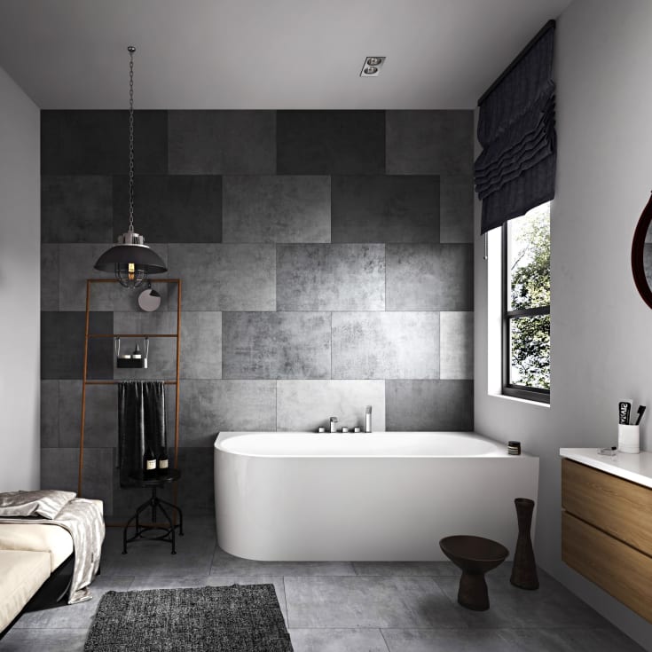 Bathlife Själsro badekar, 180x82 cm, hvit