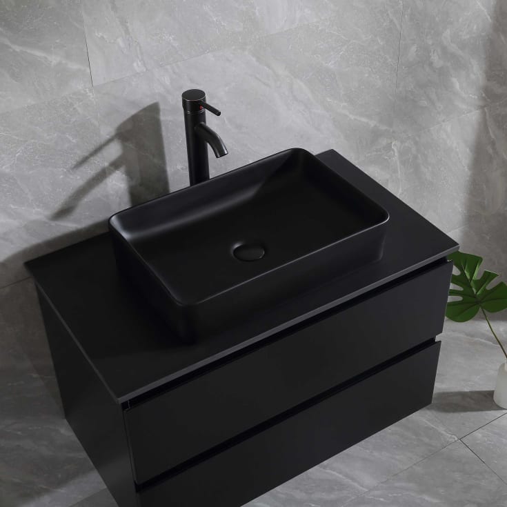 Bathlife Extas møbelpakke, med servant, 80x46,5x50 cm, sort