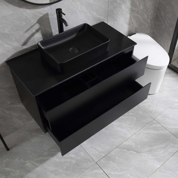 Bathlife Extas møbelpakke, med servant, 100x46,5x50 cm, sort
