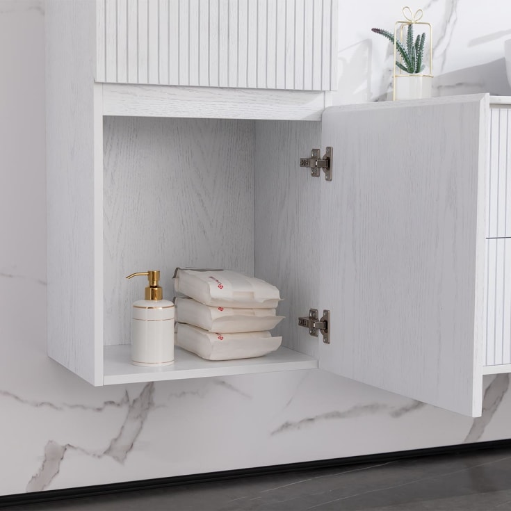 Bathlife Förtjust sideskap, 45x150 cm, hvit eik