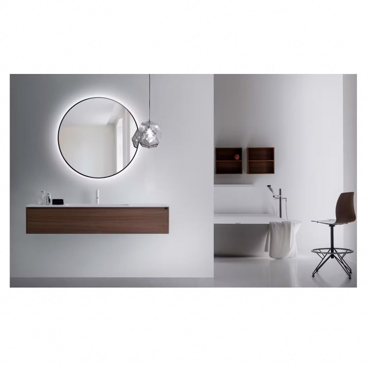 Bathlife Spira speil, Ø120 cm, med LED-lys