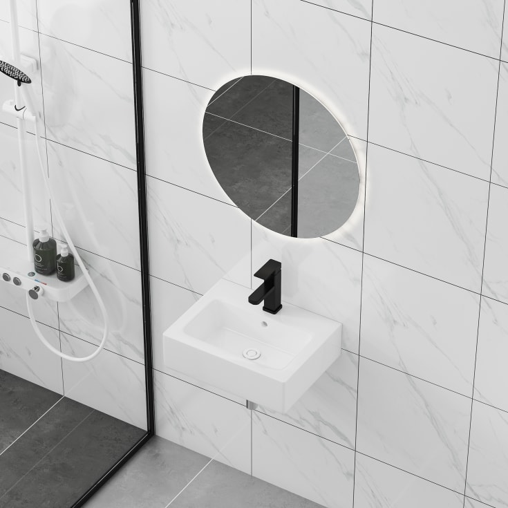 Bathlife Kraft vegghengt servant, 45x35 cm, hvit