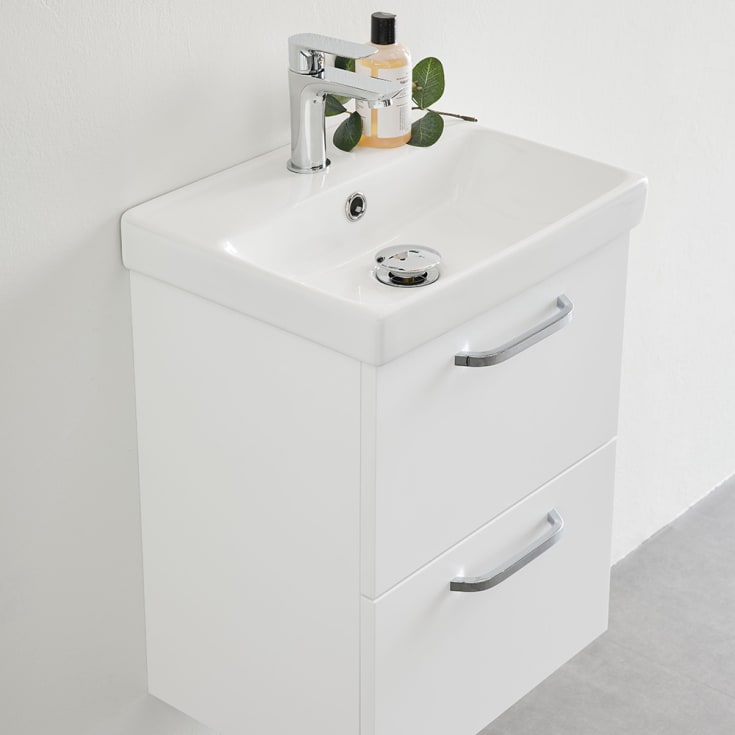 Bathlife Yster møbelpakke, med servant, 42x32x55 cm, hvit