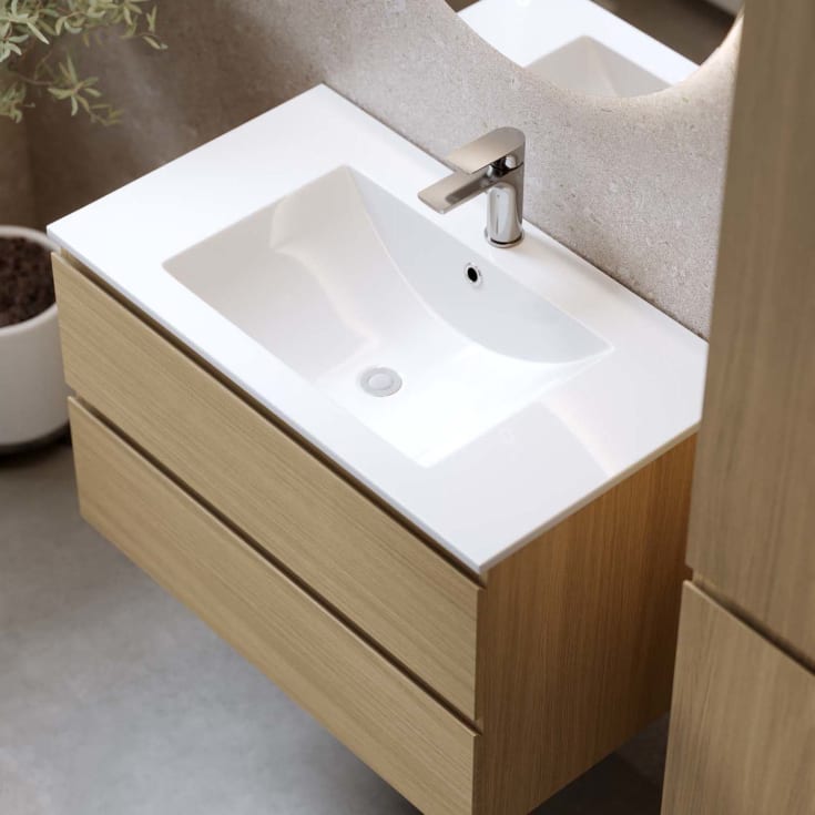 Bathlife Eufori møbelpakke, med servant, 81x46,5x50 cm, eik