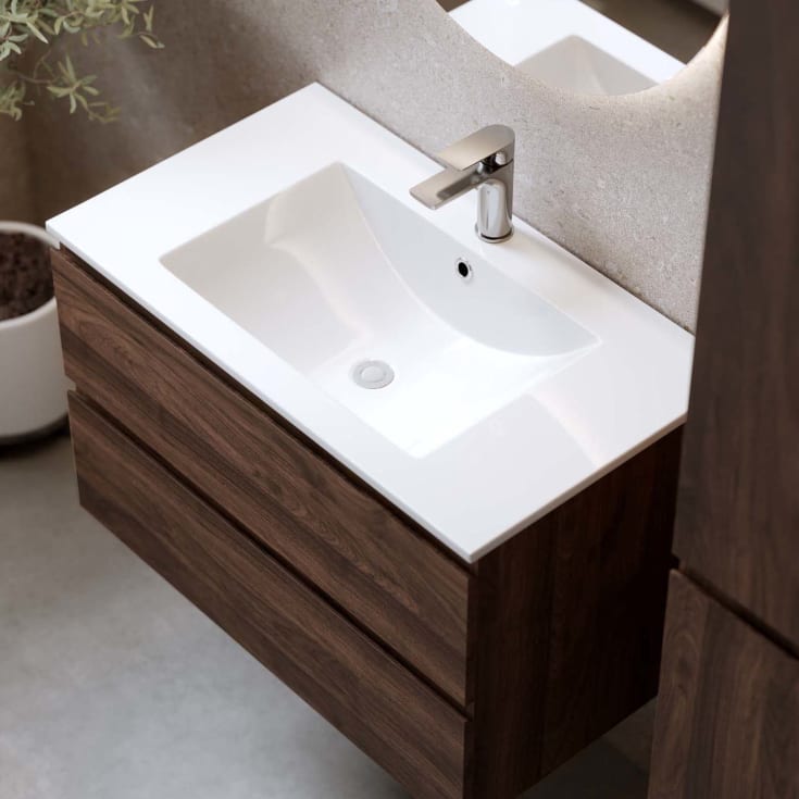 Bathlife Eufori møbelpakke, med servant, 81x46,5x50 cm, valnøtt