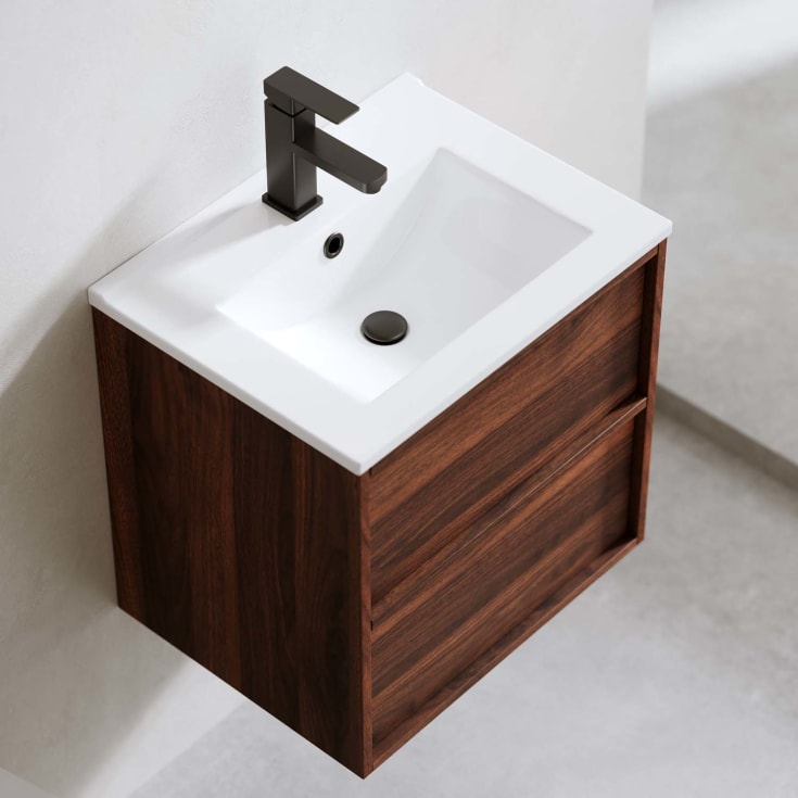 Bathlife Charm møbelpakke, med servant, 51x39,5x50 cm, valnøtt