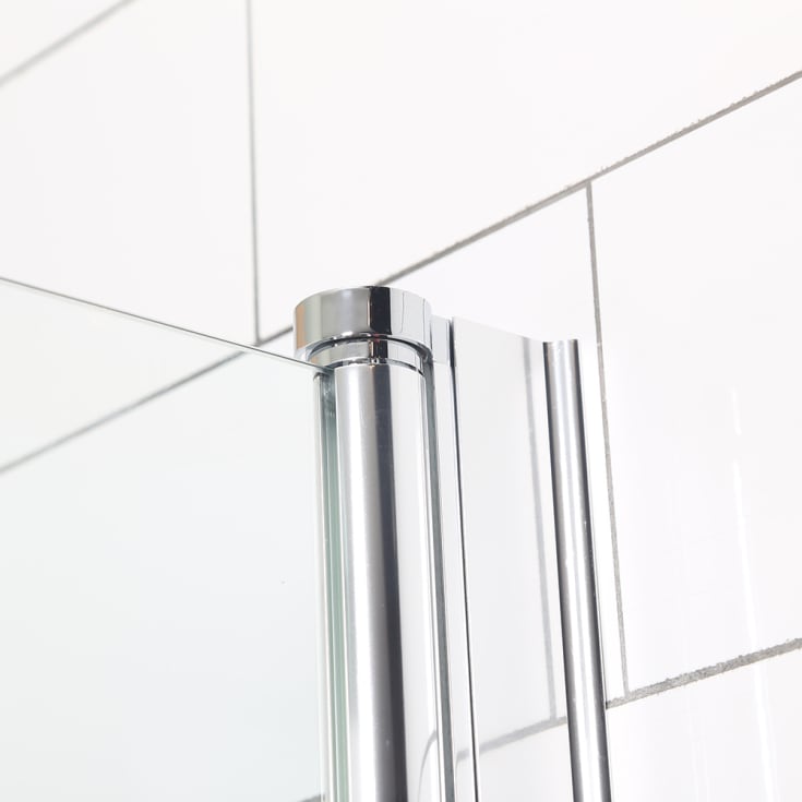 Bathlife Allsidig dusjdør, 90 cm, klart glass, krom profil