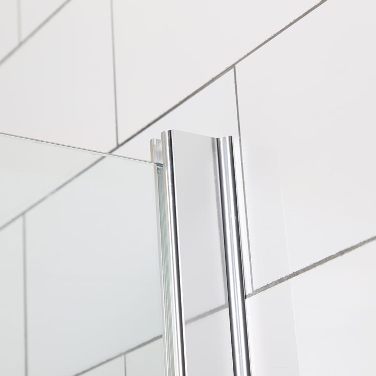 Bathlife Allsidig dusjvegg, 70 cm, klart glass, krom profil