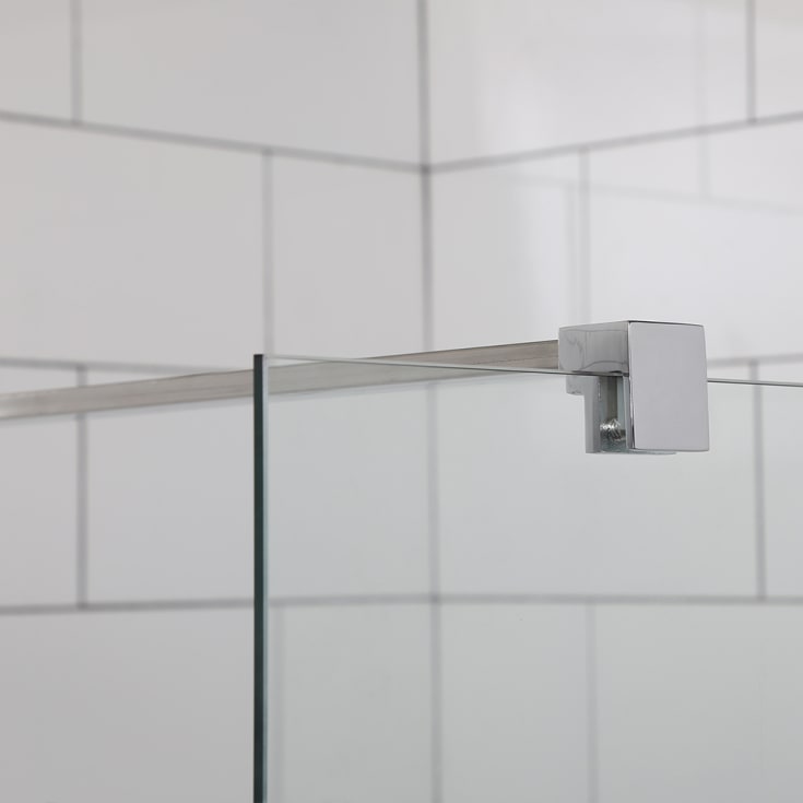 Bathlife Allsidig dusjnisje, 100x100 cm, klart glass, sølv profil
