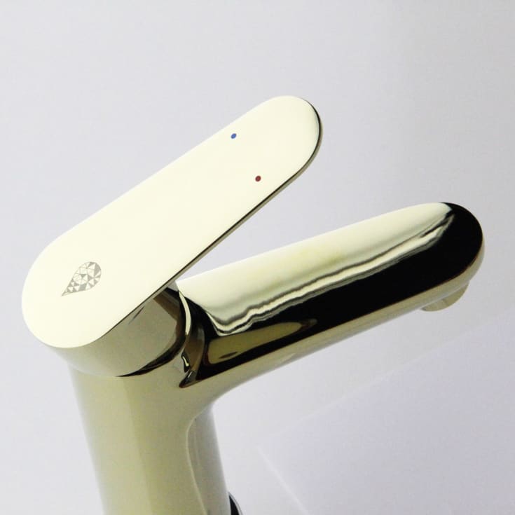 Bathlife Springa servantbatteri, uten bunnventil, gull