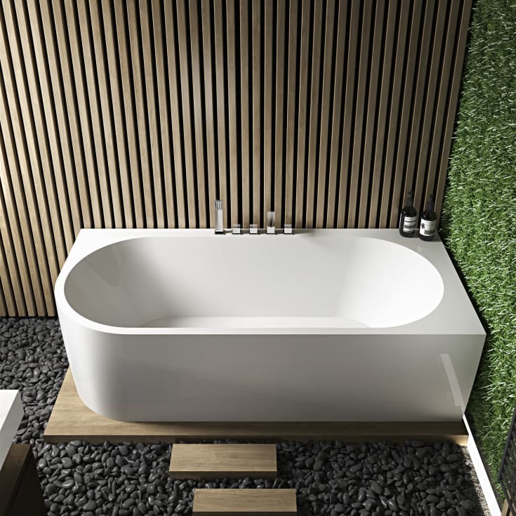 Bathlife Själsro badekar, 180x82 cm, hvit