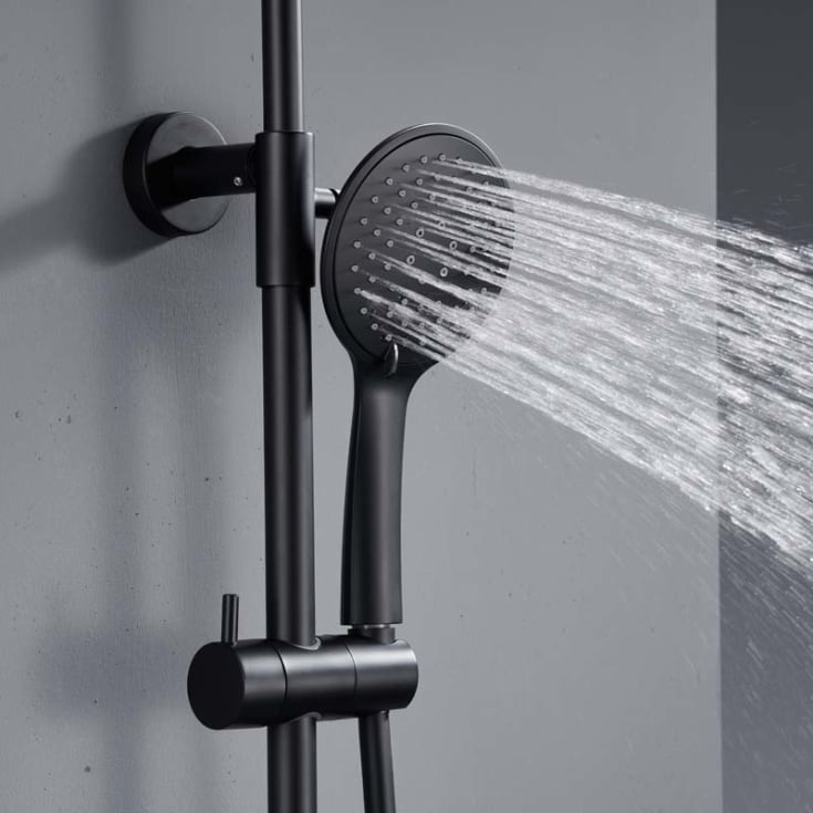 Bathlife Pärla/Dagg dusjsett, 3 stråletype, sort