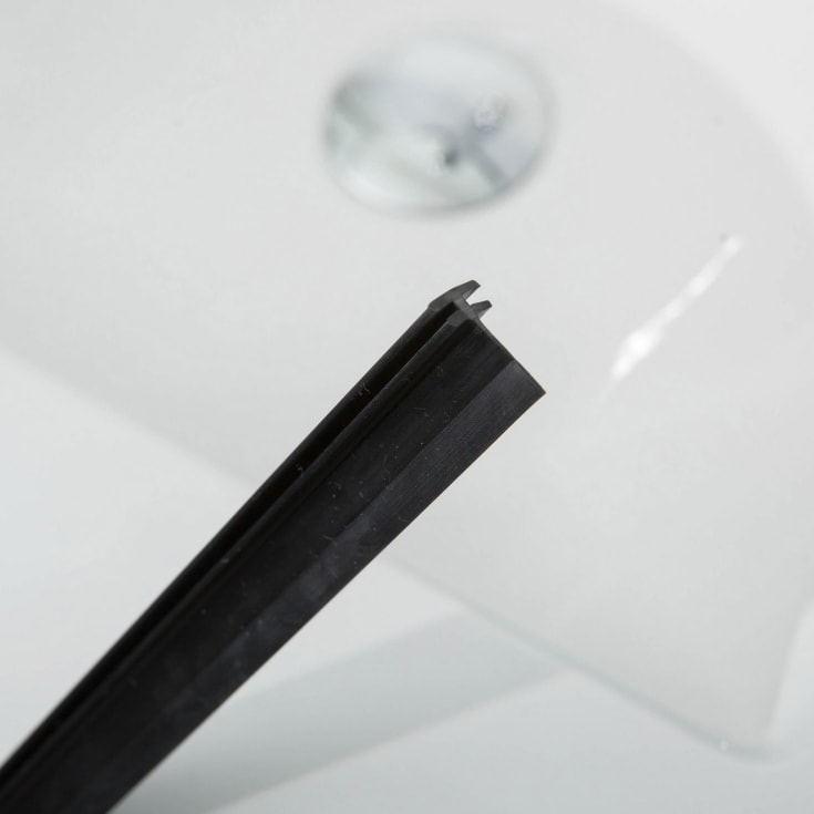 Bathlife Profil dusjdør, 80 cm, klart glass, sort profil