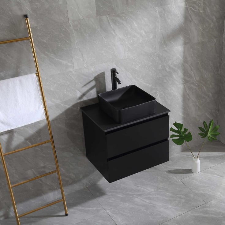 Bathlife Extas møbelpakke, med servant, 60x46,5x50 cm, sort