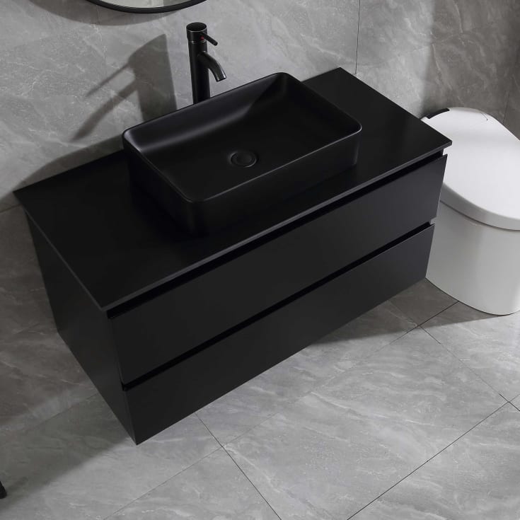 Bathlife Extas møbelpakke, med servant, 100x46,5x50 cm, sort