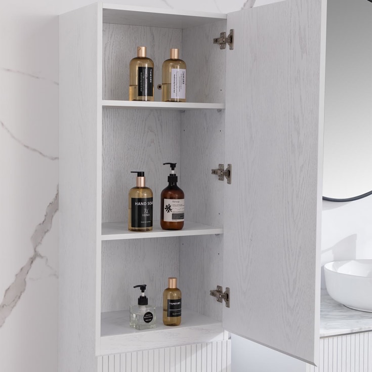 Bathlife Förtjust sideskap, 45x150 cm, hvit eik