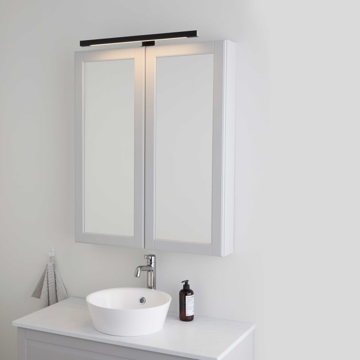 Bathlife Ljus speillampe, 60 cm, sort