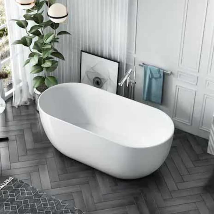 Bathlife Soft badekar, 170x80 cm, hvit