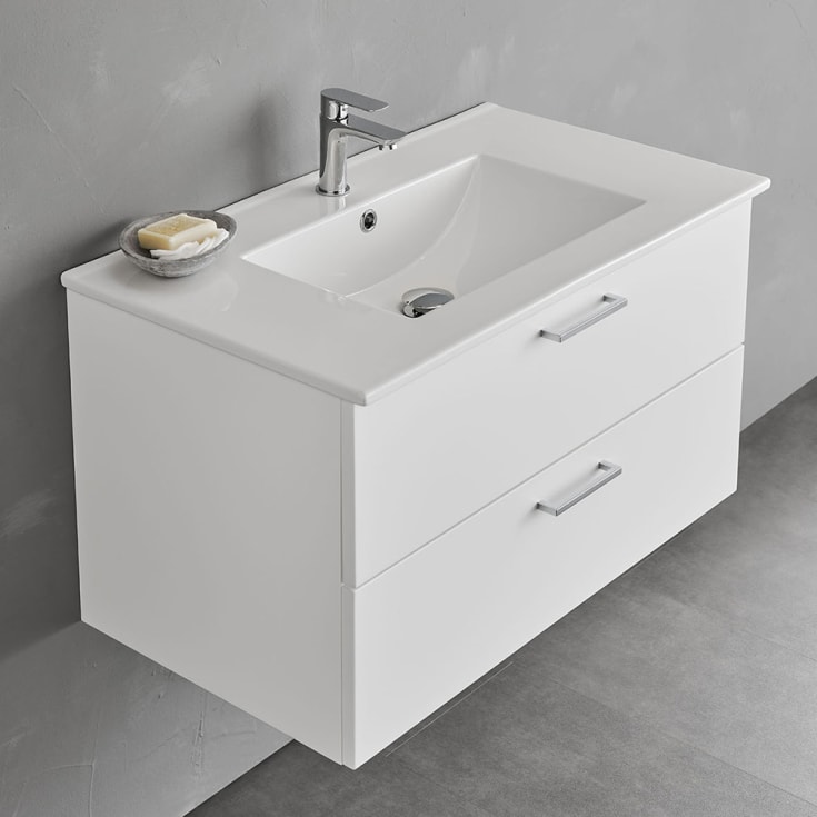 Bathlife Lycklig møbelpakke, med servant, 81x46,5x47 cm, hvit