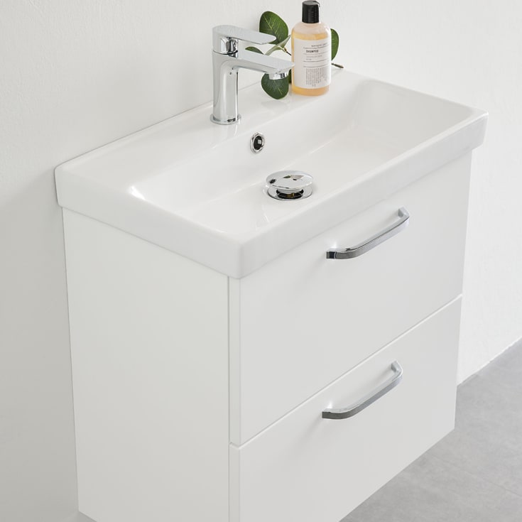 Bathlife Yster møbelpakke, med servant, 56x32x55 cm, hvit