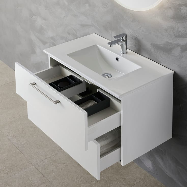 Bathlife Lust møbelpakke, med servant, 81x46,5x48 cm, hvit