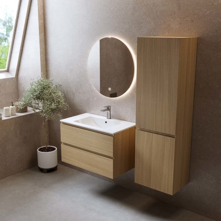 Bathlife Eufori møbelpakke, med servant, 81x46,5x50 cm, eik
