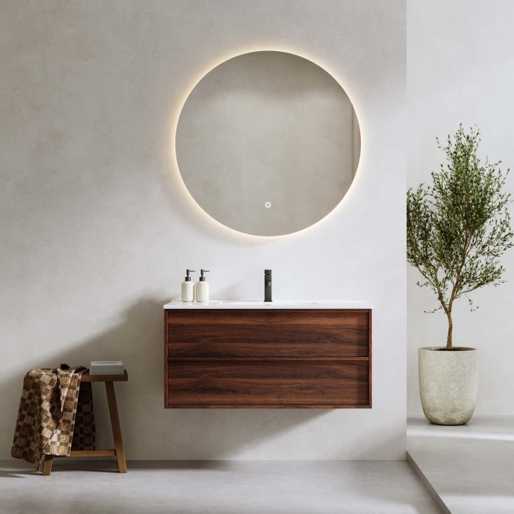 Bathlife Charm møbelpakke, med servant, 101x46,5x52 cm, valnøtt