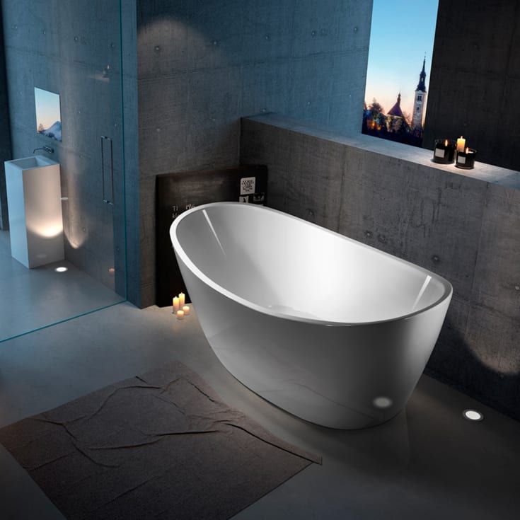 Bathlife Ideal Relax badekar, 170x81 cm, hvit