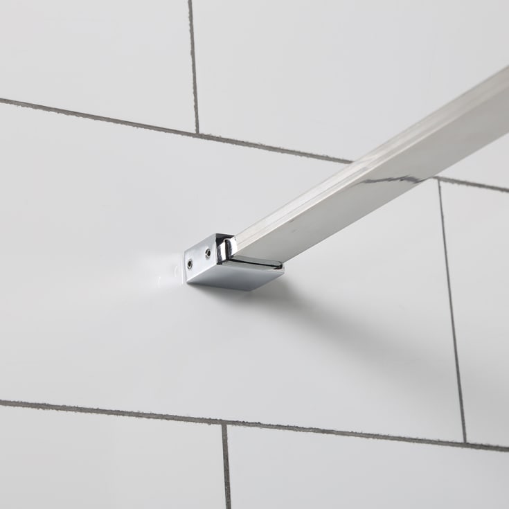Bathlife Allsidig dusjvegg, 80 cm, klart glass, krom profil