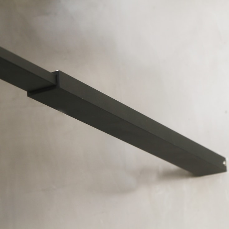 Bathlife Allsidig dusjvegg, 70 cm, klart glass, sort profil