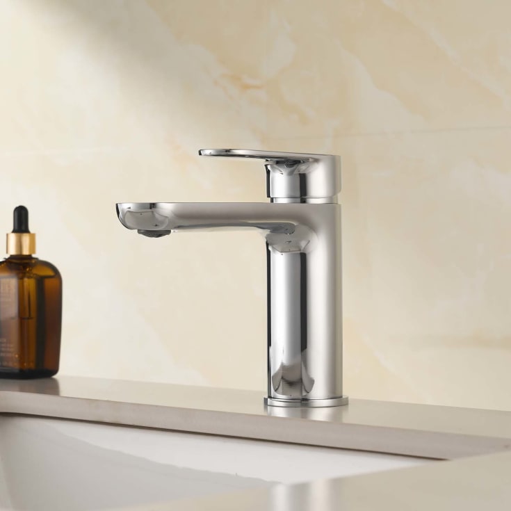 Bathlife Lyster servantbatteri, uten bunnventil, krom
