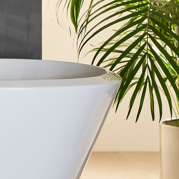 Bathlife Trivas badekar, 160x73 cm, hvit