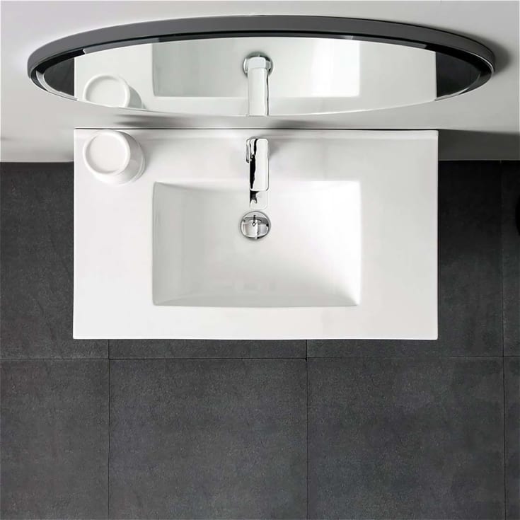 Bathlife Roa speil, Ø70 cm, uten lys, grå