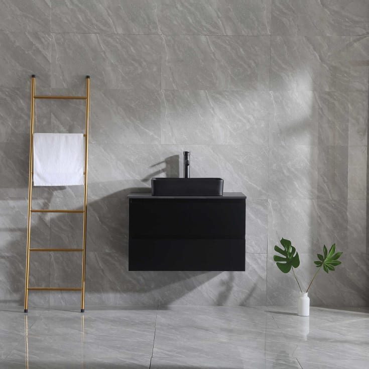 Bathlife Extas møbelpakke, med servant, 80x46,5x50 cm, sort