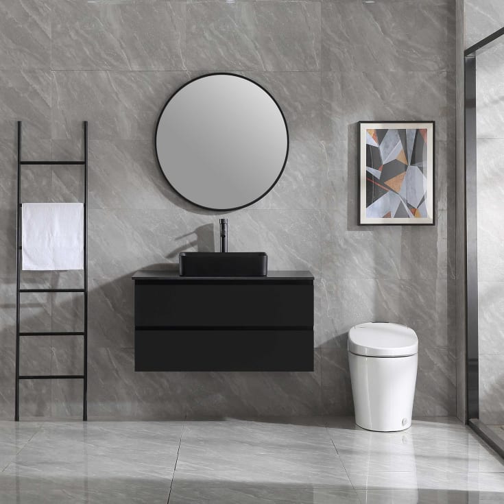 Bathlife Extas møbelpakke, med servant, 100x46,5x50 cm, sort