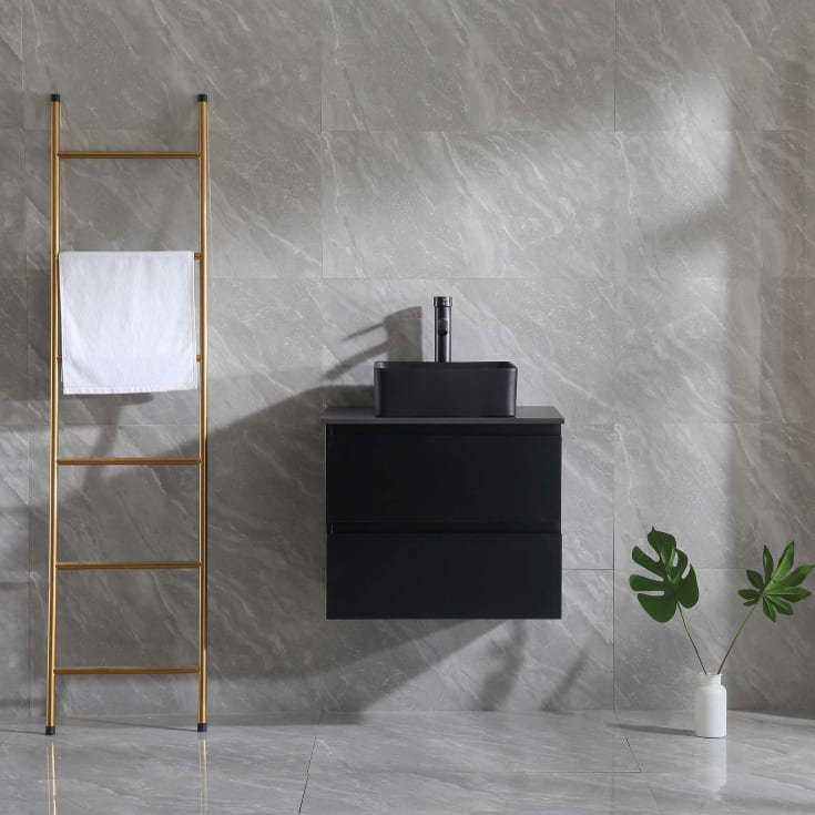 Bathlife Extas møbelpakke, med servant, 60x46,5x50 cm, sort